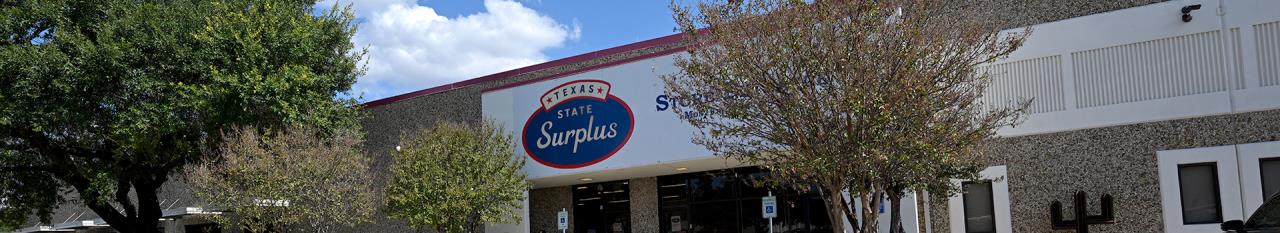 banner- Texas state Surplus storefront