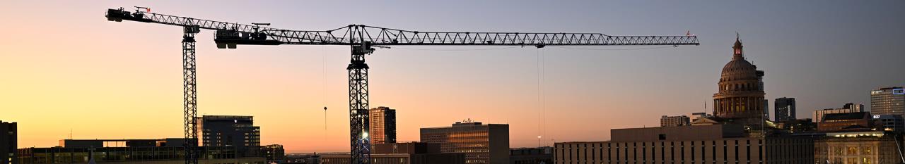 banner- Capitol sunset, with cranes