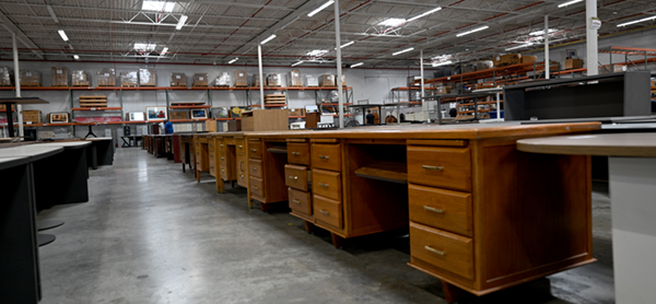 State Surplus- desks for days