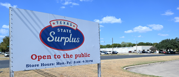 State Surplus- Entrance sign